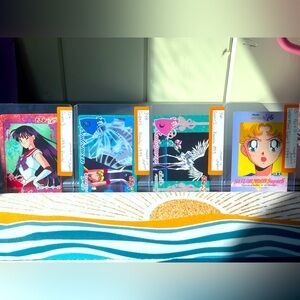 (4) SAILOR MOON BANDAI CARDS (rare)